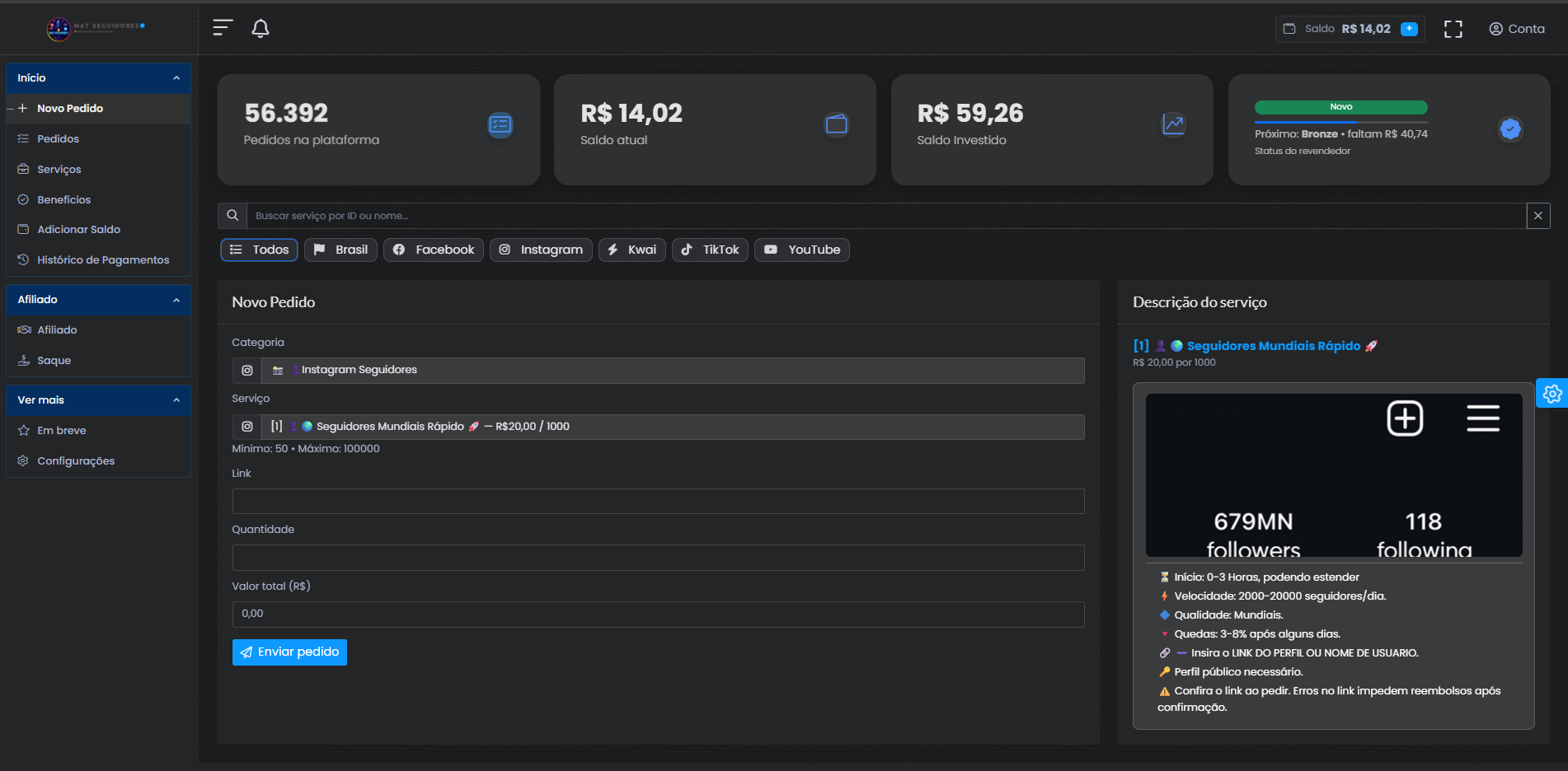 Painel SMM Premium